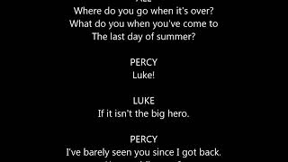 the lightning thief musical- the last day of summer- lyrics