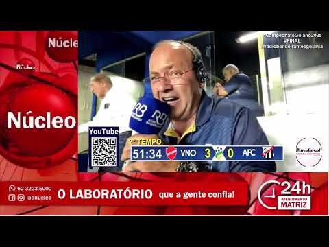 Ronair Mendes narrando a vitória do Vila que foi Campeão Goiano 2025