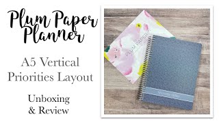 Plum Paper Planner | A5 Vertical Priorities | Unboxing & Review | New Social Media Planner