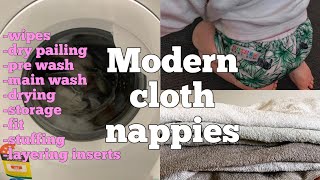 Cloth nappies 101 | wash routine, cloth wipes, dirty + clean storage, fit & more
