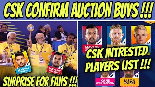 Manish Pandey Or Sam Curran 🥵 CSK Confirm Buying Players List ! 💥 || IPL Auction 2023