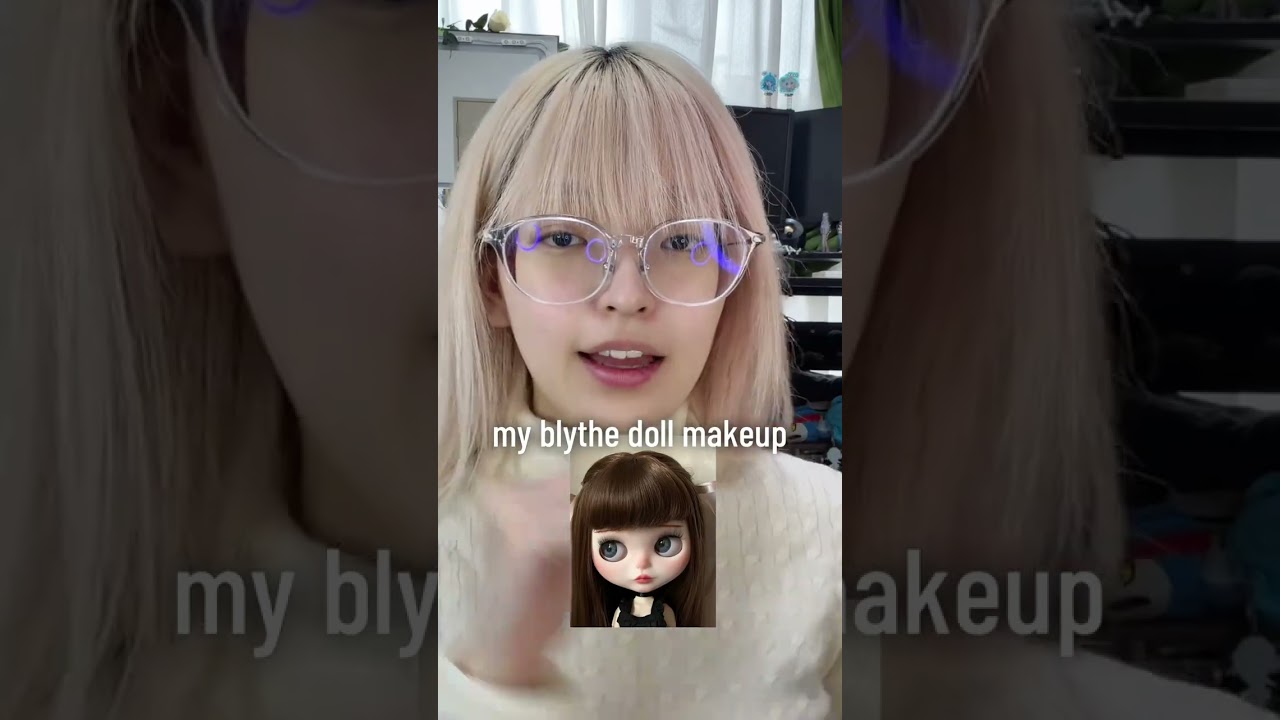 最近よくみるmy blythe doll makeupやってみたわよ！#myblythedoll #blythedoll