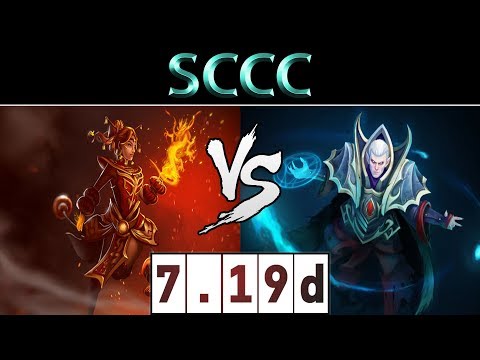 宋淳 Sccc [Lina] vs [Invoker] ► China Ranked ► Dota 2 7.19d