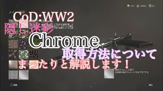 【CoD:WW2】隠し迷彩、Chromeの出し方！まったり解説です！コメント大歓迎！:弾幕ノチルノ
