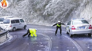 Icy Road Madness Caught on Camera #1