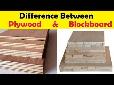 Difference between plywood and blockboard