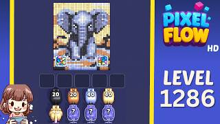 Pixel Flow Level 1286 Solution Walkthrough