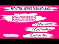 BEATRICE Name Meaning BEATRICE Meaning BEATRICE Name And Meanings BEATRICE Means‎