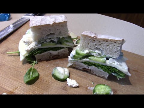 Cucumber and Feta Ciabatta Veggie Sandwich - Fresh and Clean Eating