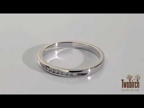 Open Ended Channel Set Wedding Ring TwoBirch