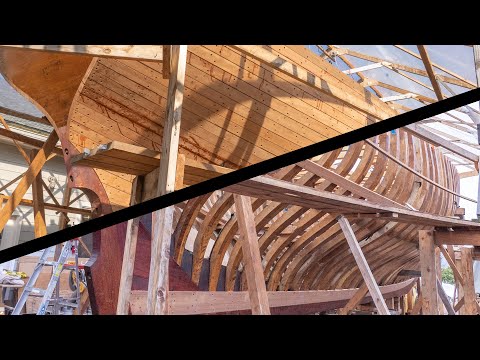 Boatbuilding Time-lapse / Planking TALLY HO in 3 minutes. (EP94.5)