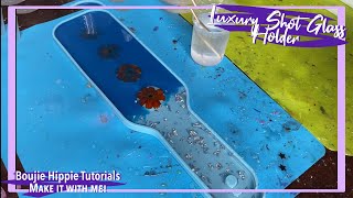 DIY Luxe Resin Shot Glass Holder| Crafting w/ CS 💜| Take It To The Head, But Make It Classy