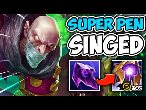These TWO items make singed poison deal true damage... Camille VS. Singed top lane