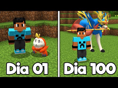Sobrevivi 100 DIAS no PIXELMON do Minecraft - O FILME