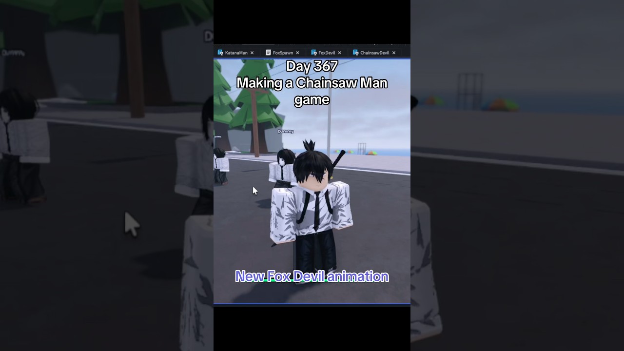 Day 367. Making a Chainsaw Man game in roblox #roblox #chainsawman #robloxgames #newgameinroblox