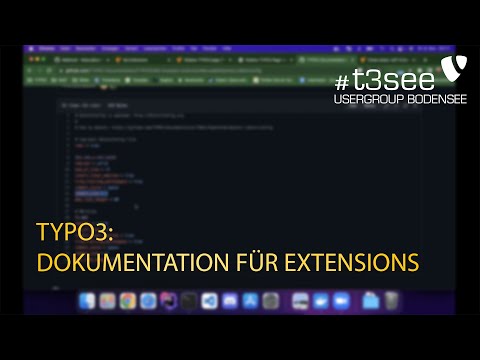 TYPO3 Usergroup Bodensee: Dokumentation von TYPO3 Extensions mit Stefan Frömken | #typo3 #t3see