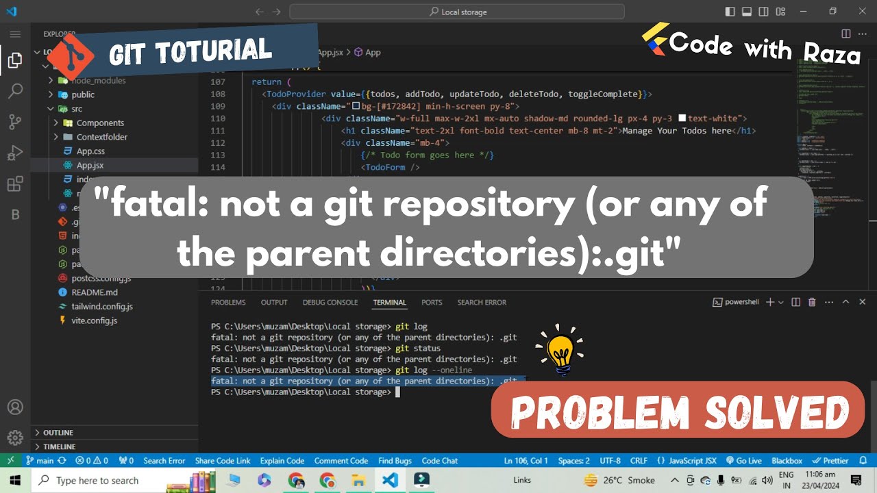 How to solved fatal: not a git repository (or any of the parent directories):.git |GitHub tutorial.