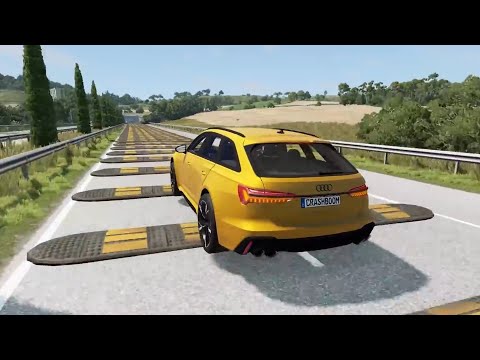 Cars vs 1000 Massive Speed Bumps - BeamNG Drive | BeamNG Bump