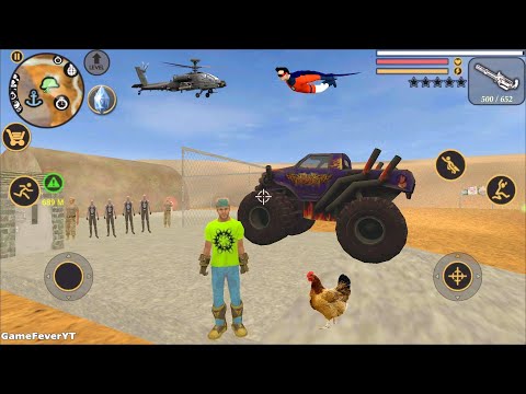Vegas Crime Simulator (Monster Truck on Army Base Threshold)Vegas Hero Airport - Android Gameplay HD