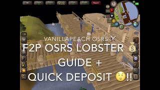 OSRS F2P Lobster Fishing Guide + Quick Deposit