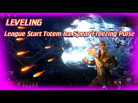 POE 3.20 Leveling as if League Start Totem Ice Spear Freezing Pulse Hierophant