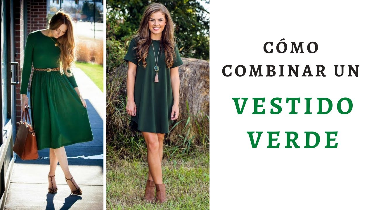 ¿Cómo Combinar un Vestido Verde — 21 Looks