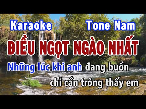Điều Ngọt Ngào Nhất Karaoke Tone Nam Em | Karaoke Hiền Phương