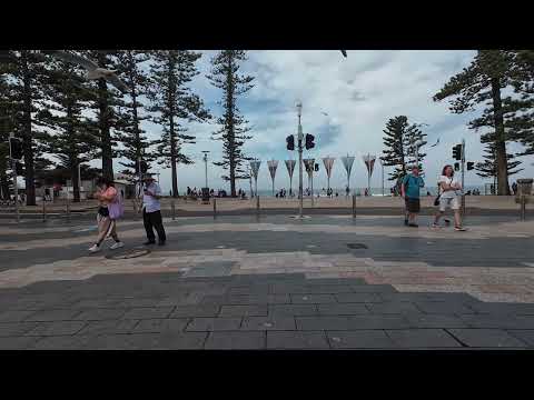 Town Centre and Beach, Manly, New South Wales, Australia 4k