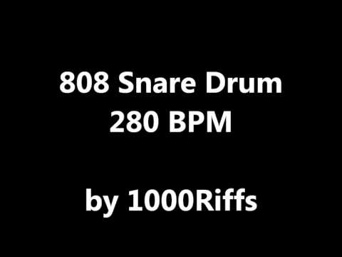 808 Snare Drum : 280 BPM - Beats Per Minute