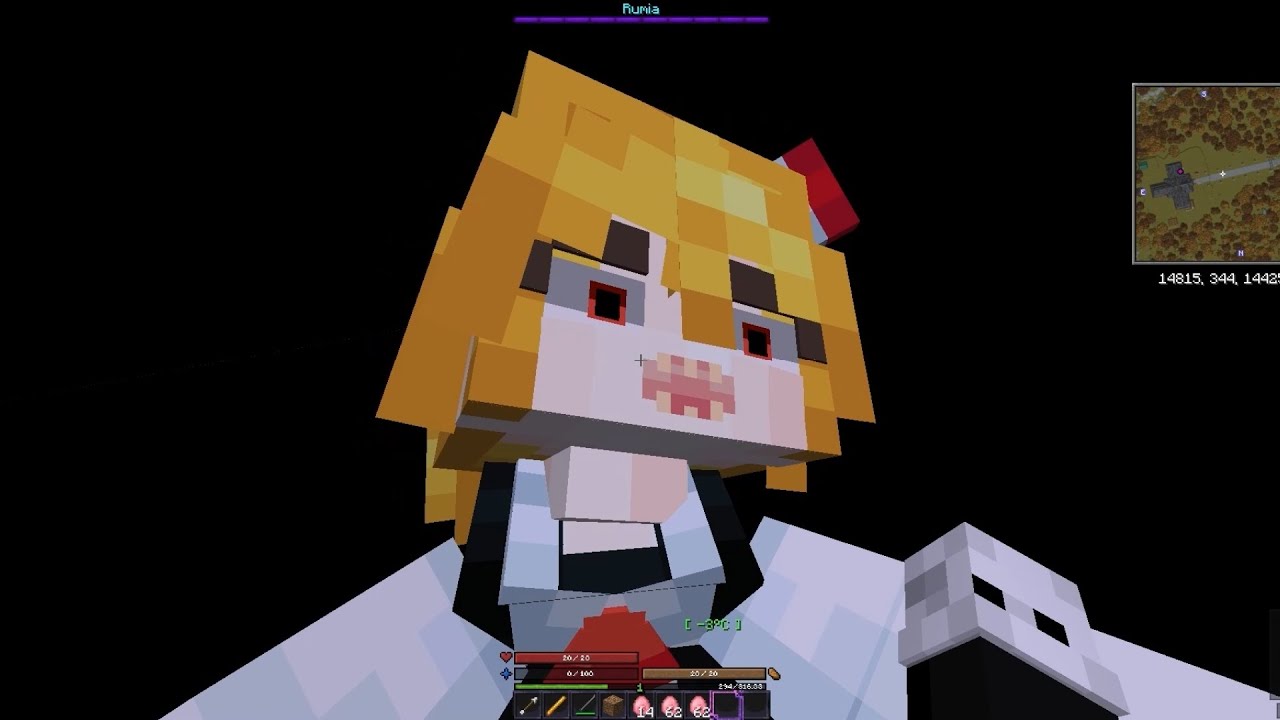 Minecraft - Gensokyo Reimagined Vanilla Pre-Alpha - Rumia grab Showcase