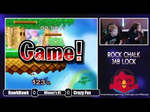 SoPro Melee #31 - Rawkhawk (C. Falcon, Marth, Puff) Vs. CrazyFox (Fox, Falco) Winners Round 2