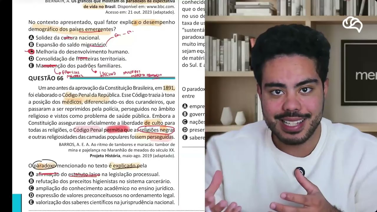 Resolução em Vídeo — Questão 66 ENEM 2025 Belém