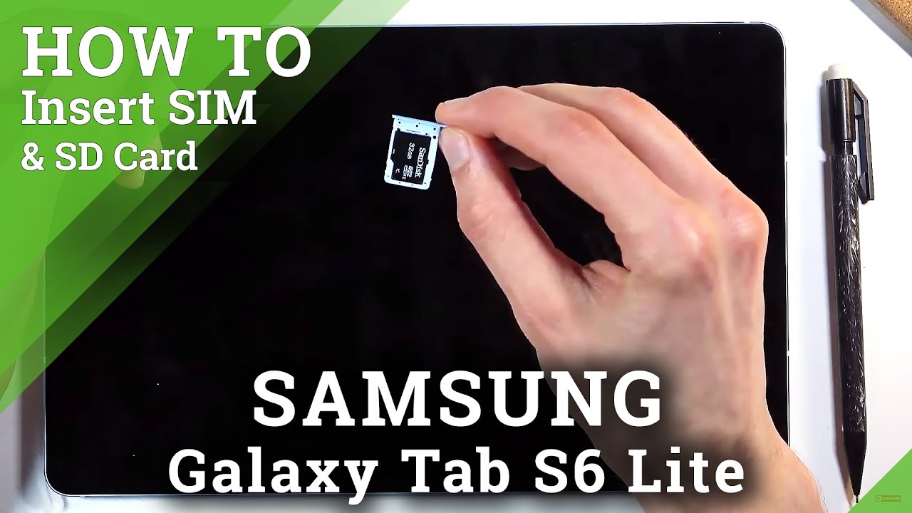 Locate SIM & SD Card Slots in Samsung Galaxy Tab S6 Lite - Insert SIM & SD Card