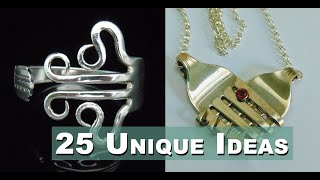 UPCYCLED SILVERWARE | HOW TO USE OLD SILVERWARE TO MAKE JEWELRY & OTHER DECORATIVE ITEMS | OLD FORKS