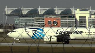 preview picture of video 'Egyptair B737-800 Landing Munich/München'