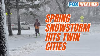 Spring Snowstorm Brings 48+ Straight Hours Of Snow To Minnesota