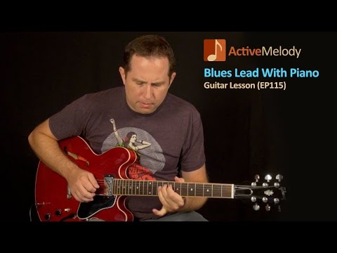Slow Blues Lead Guitar With Piano - Guitar Lesson - EP115