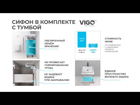Миниатюра изображения товара Тумба под умывальник Vigo Glem 600-0-2