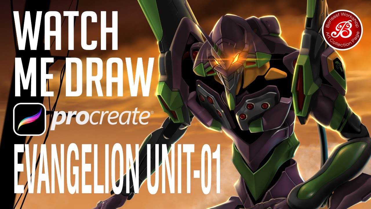 Watch me draw - 新世紀福音戰士 - 初號機 Evangelion Unit-01 Procreate drawing timelapse | 24-Mar-2020