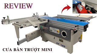 ✅ Review Máy Cưa Bàn Trượt Mini ST-160, Máy cắt ván 2 lưỡi giá rẻ, phù hợp xưởng diện tích nhỏ