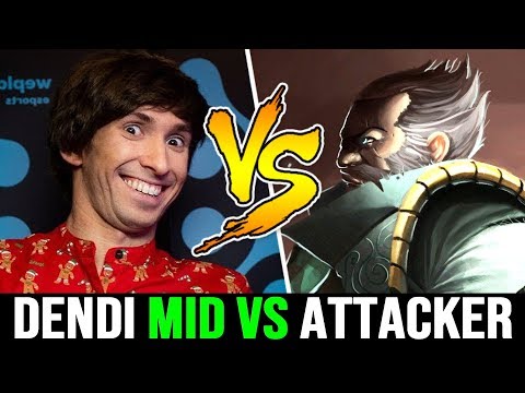 DENDI 7.24 Favourite Hero Queen of Pain Mid vs !Attacker the Best Kunkka Dota 2