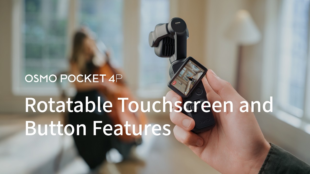 Osmo Pocket 4P | Rotatable Touchscreen and Button Features