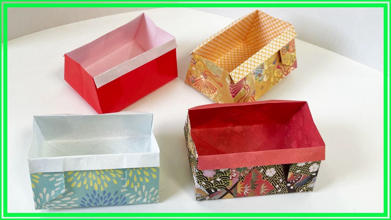 「台形の箱②」の折り方【簡単で可愛い】【字幕解説あり】