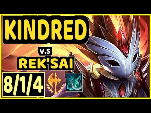 REGANK (KINDRED) vs REK'SAI - 8/1/4 KDA JUNGLE CHALLENGER GAMEPLAY - KR