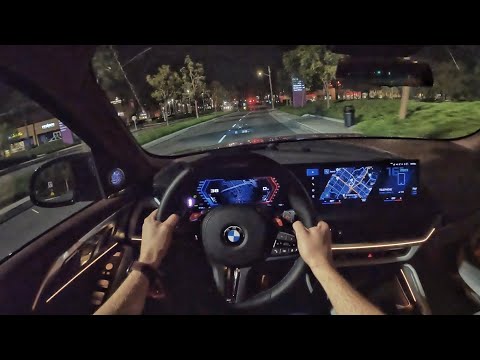 2023 BMW XM POV Night Drive (3D Audio)(ASMR)