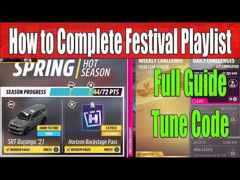 Forza Horizon 5 How to Complete Festival Playlist Spring Season Series 53 Full Guide, Tune Code