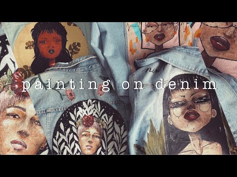 how to paint on denim with acrylic