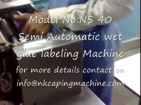 Semi Automatic Wet Glue Labeling Machine: