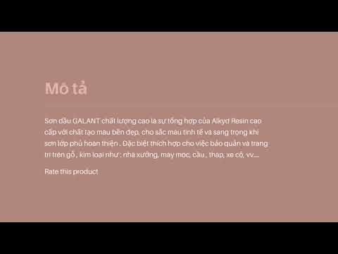 Giới thiệu Sơn Galant