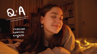 q&a in russian, spanish and english